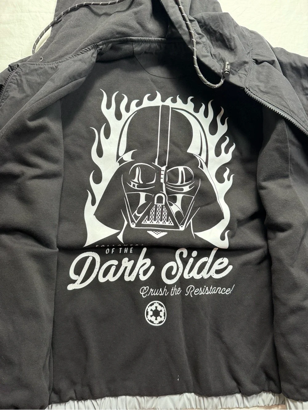 Star Wars Men's Black & Gray Hooded Windbreaker Jacket